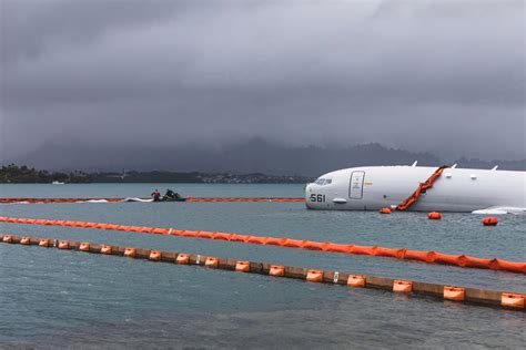 US Navy to discuss removing plane from environmentally sensitive Hawaii bay after it overshot runway
